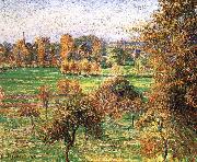 Camille Pissarro Autumn morning, a large walnut china oil painting reproduction